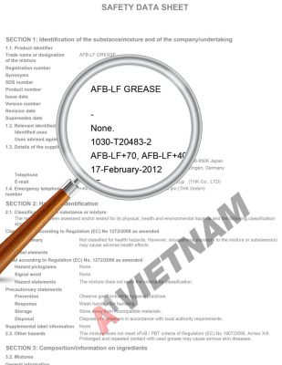 Mỡ THK AFB - MSDS