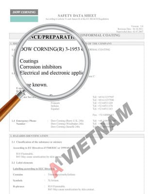 MSDS Dow Corning 3-1953