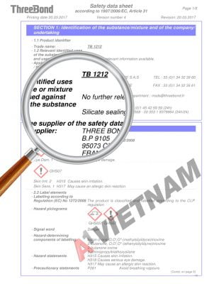 MSDS Threebond 1212