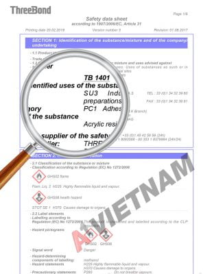 MSDS Threebond 1401