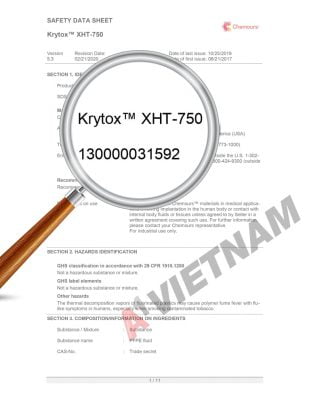 Krytox XHT-750 SDS