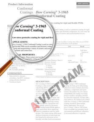 MSDS Dow Corning 3-1965