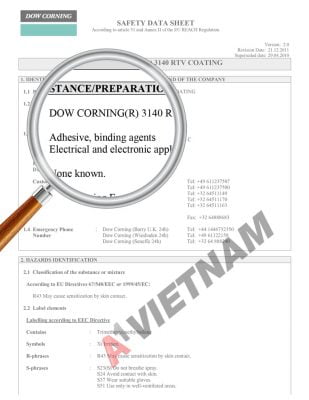 MSDS Dow Corning 3140