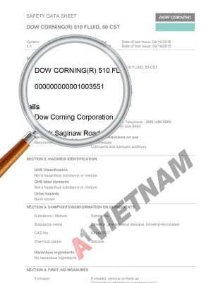 MSDS Dow Corning 510