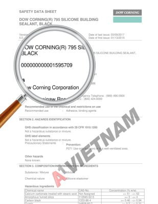 MSDS Dow Corning 795