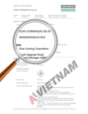 MSDS Dow Corning OS 20