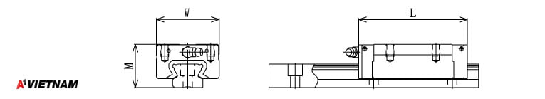 Sơ đồ thanh trượt THK SSR 15XW/SSR 15XWM