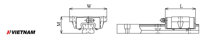 Sơ đồ thanh trượt THK SR35SB / SR35SBM