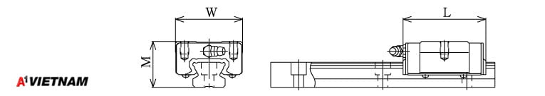 Sơ đồ thanh trượt THK SR35V / SR35VM