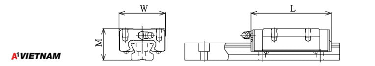 Sơ đồ thanh trượt THK SR30W / SR30WM