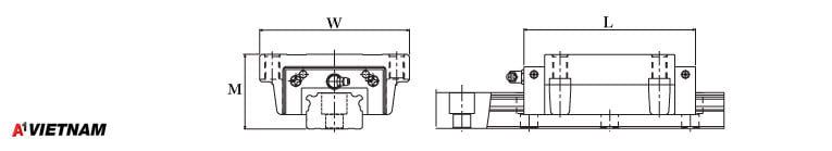 Sơ đồ thanh trượt THK SVR 55CH