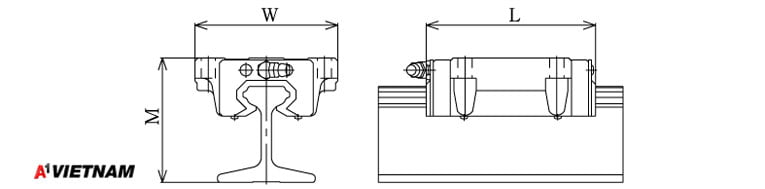 Sơ đồ thanh trượt THK JR25B