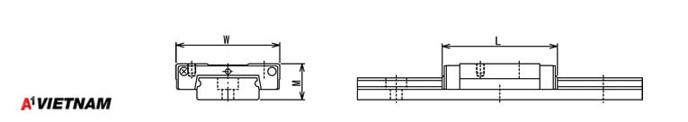 Sơ đồ thanh trượt THK RSR14WVM