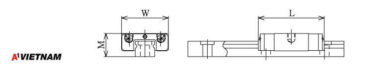 Sơ đồ thanh trượt THK RSR3M