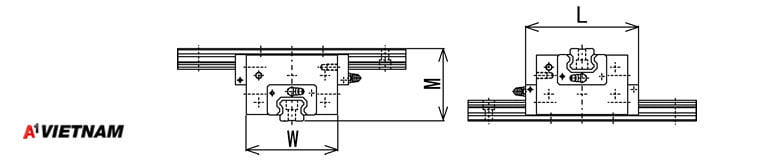 Sơ đồ thanh trượt THK SCR 65