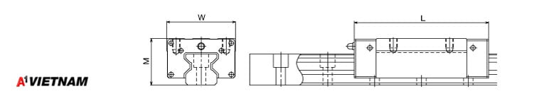 Sơ đồ thanh trượt THK SRG65V