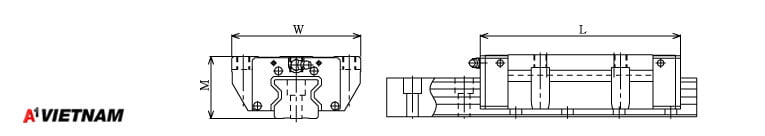 Sơ đồ thanh trượt THK SRG 25C