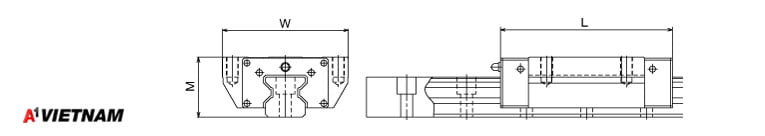 Sơ đồ thanh trượt THK SRG20LA