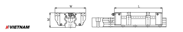 Sơ đồ thanh trượt THK SRG100LC