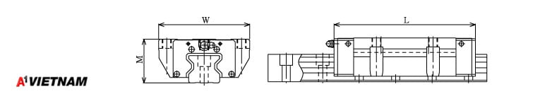 Sơ đồ thanh trượt THK SRG35SLC