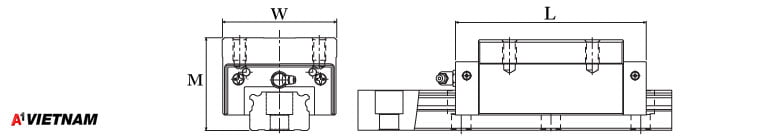 Sơ đồ thanh trượt THK SVR 45LRH