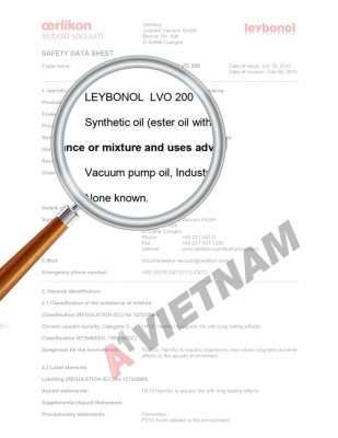 Dầu Chân Không Leybonol LVO 200 MSDS