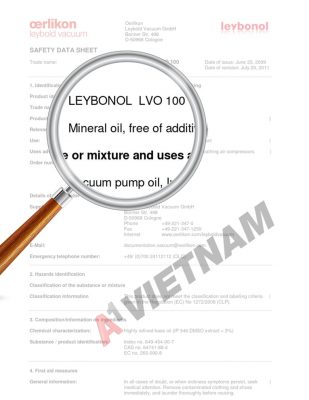 Dầu Chân Không Leybolnol LVO 100 MSDS