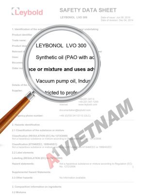 Dầu Chân Không Leybonol LVO 300 MSDS