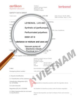 Dầu Chân Không Leybonol LVO 400 MSDS