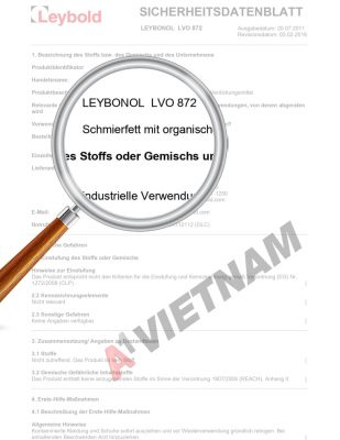 Mỡ Chân Không Leybonol LVO 872 MSDS