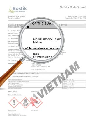 MSDS Bostik Moisture Seal