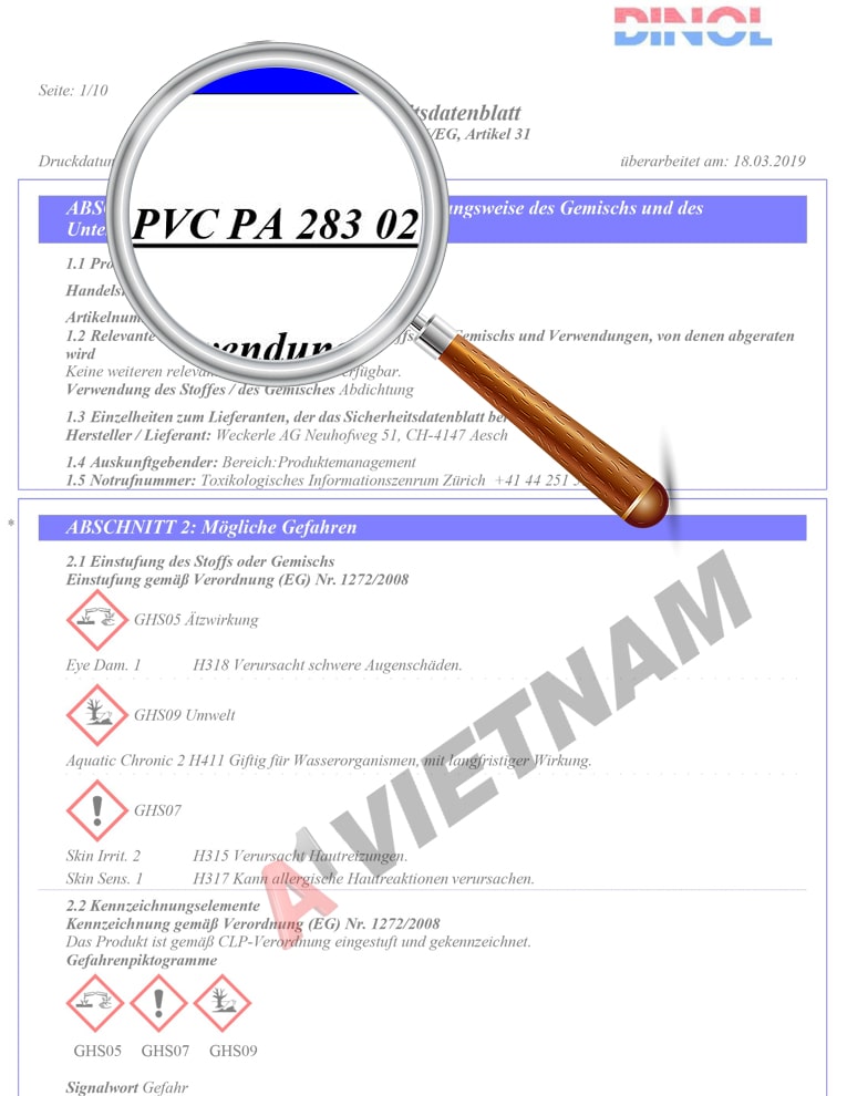 Keo Dinitrol PA 283 02 - MSDS