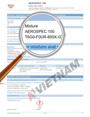 Rocol Aerospec 100 SDS