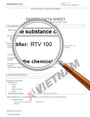 Keo Momentive RTV 100 MSDS