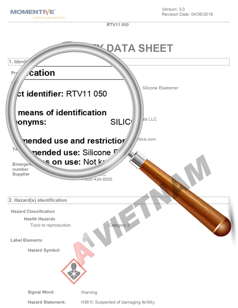 Keo Momentive RTV 11 MSDS