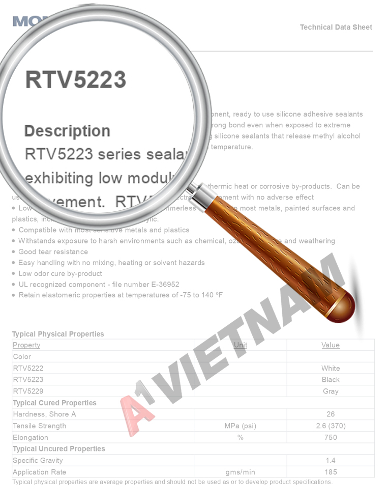 Keo Momentive RTV 5223 MSDS