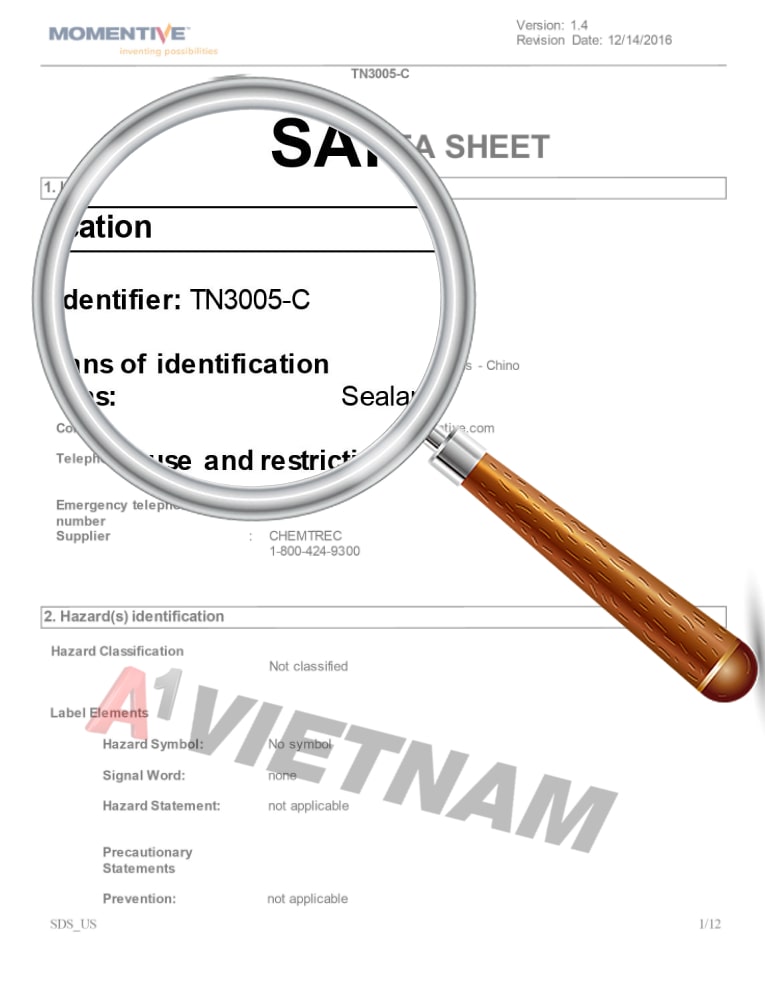 MSDS Momentive TN3005