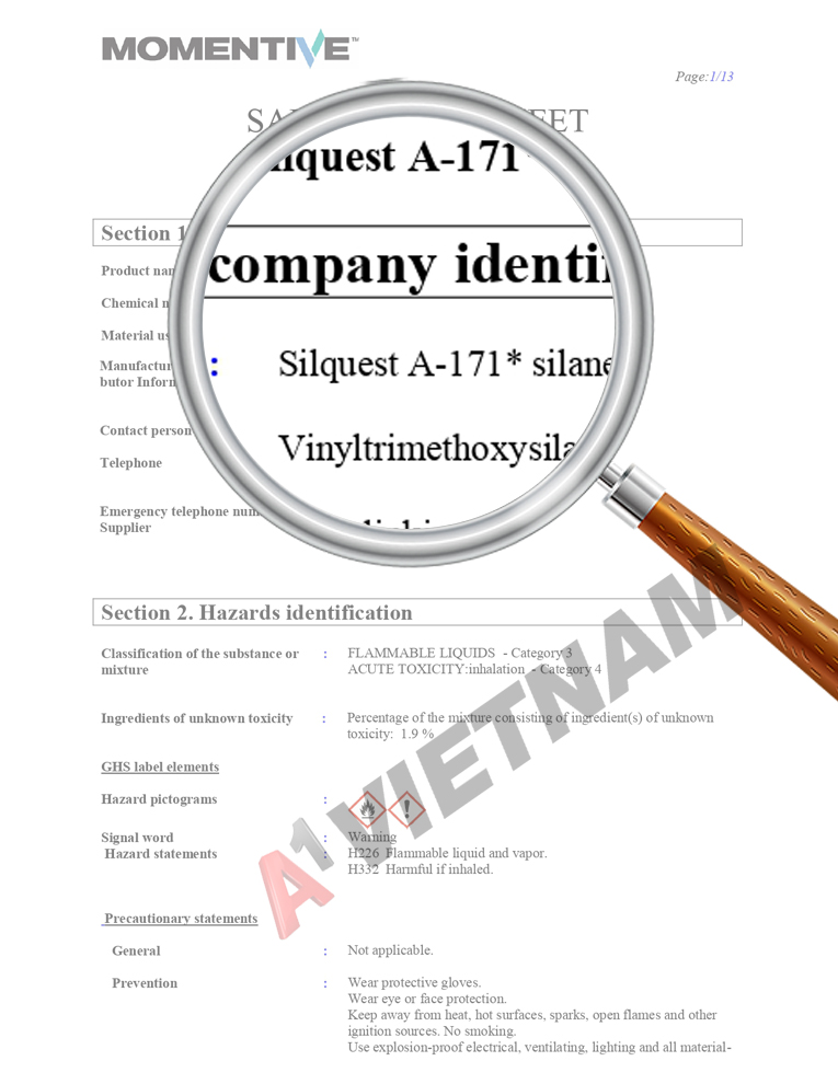 MSDS Momentive A-171