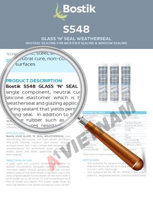 Bostik S548 Glass N Seal Weatherseal MSDS