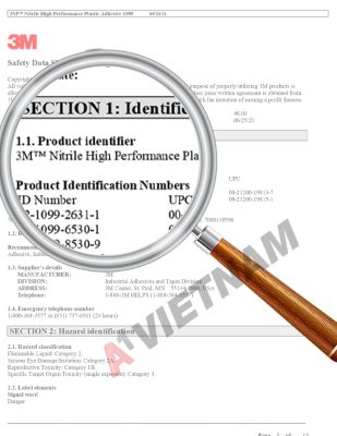 3M Nitrile High Performance Plastic 1099 MSDS