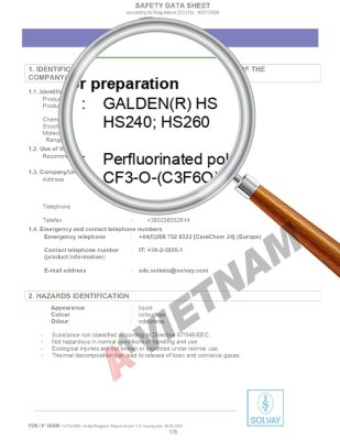 Solvay Galden HS 240 MSDS