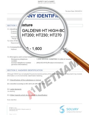 Solvay Galden HT 270 MSDS