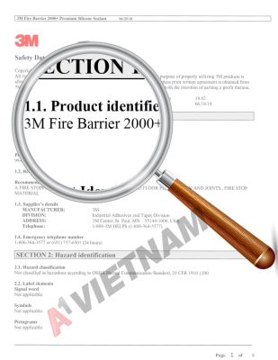 3M Fire Barrier Silicone Sealant 2000+ SDS