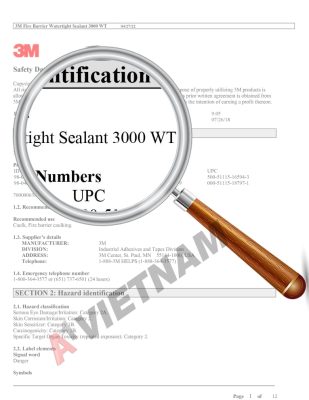 3M Fire Barrier Water Tight Sealant 3000 WT SDS 