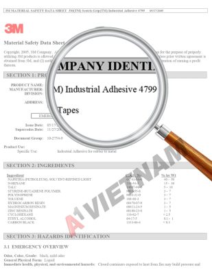 3M Industrial Adhesive 4799 MSDS