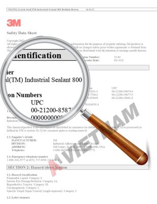 3M Scotch Seal Industrial Sealant 800 MSDS