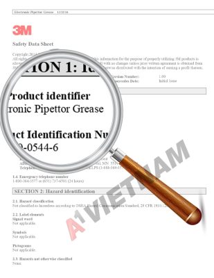 3M Pipettor Grease MSDS