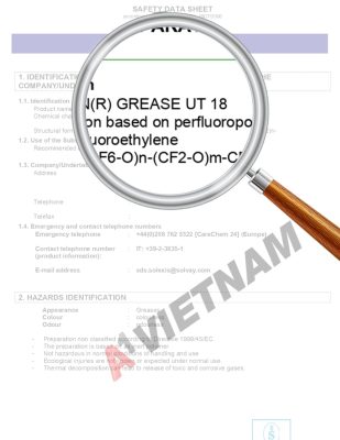 Solvay Fomblin UT 18 MSDS
