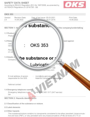 Dầu OKS 353 MSDS