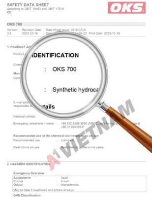 Dầu OKS 700 MSDS